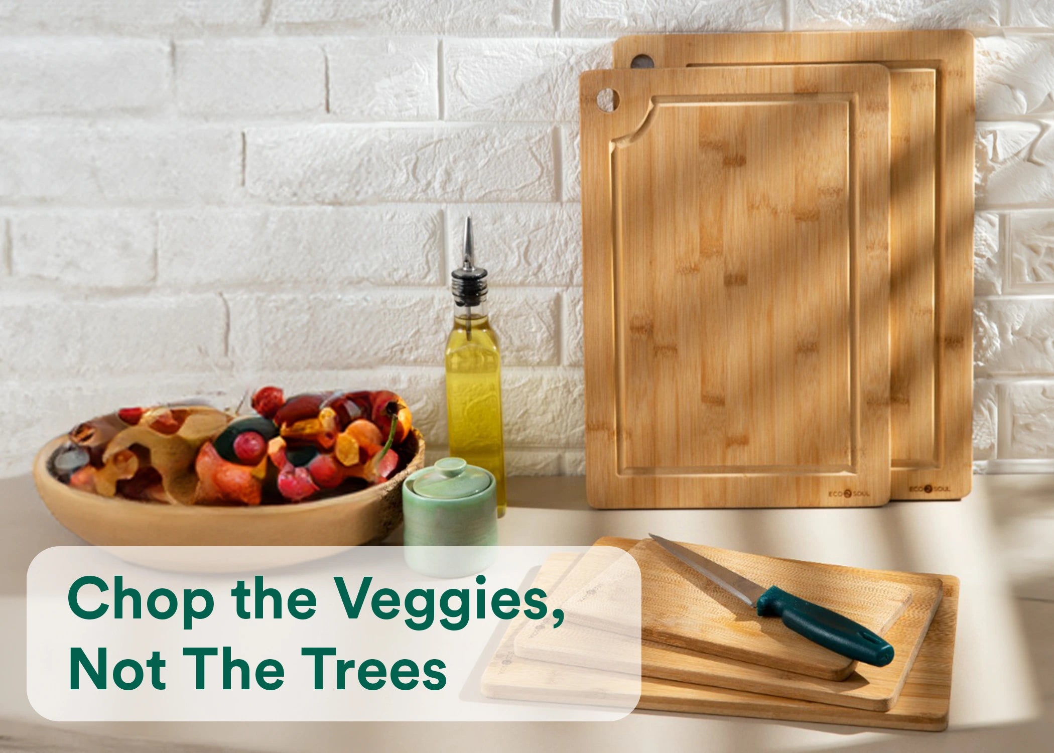 100% Natural Tree Free Bamboo Cutting Board 