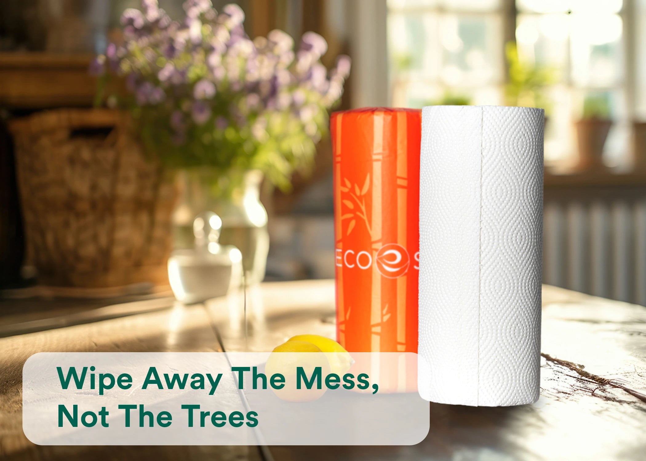 100% Natural Tree Free Kitchen Paper Towels