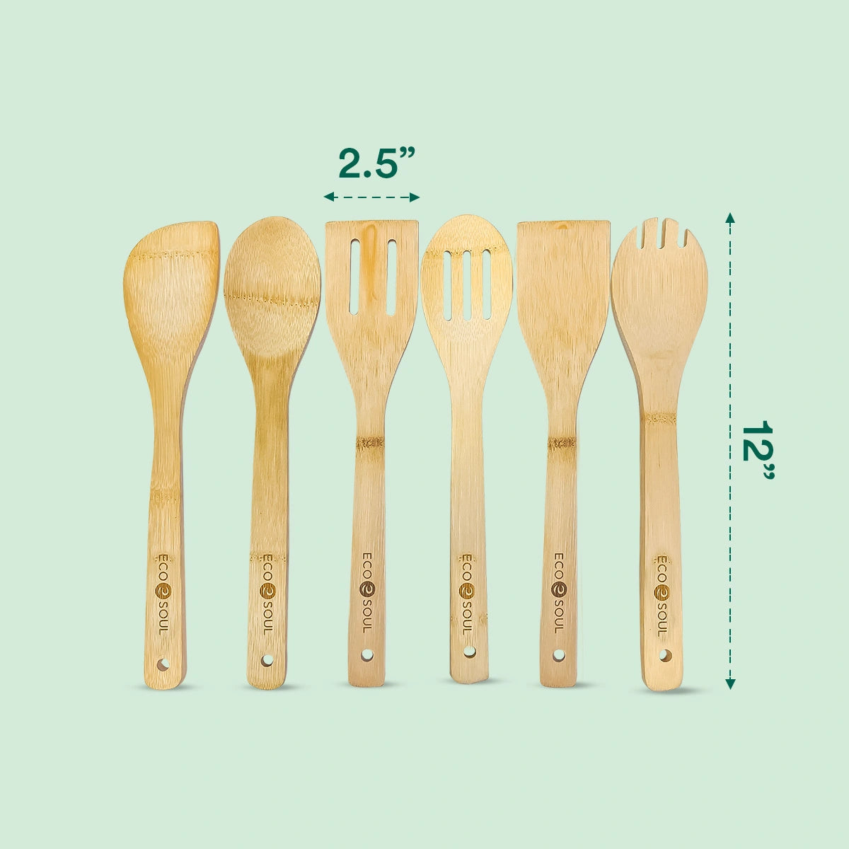 Ecofriendly Toxin Free Bamboo Spatula set of 6