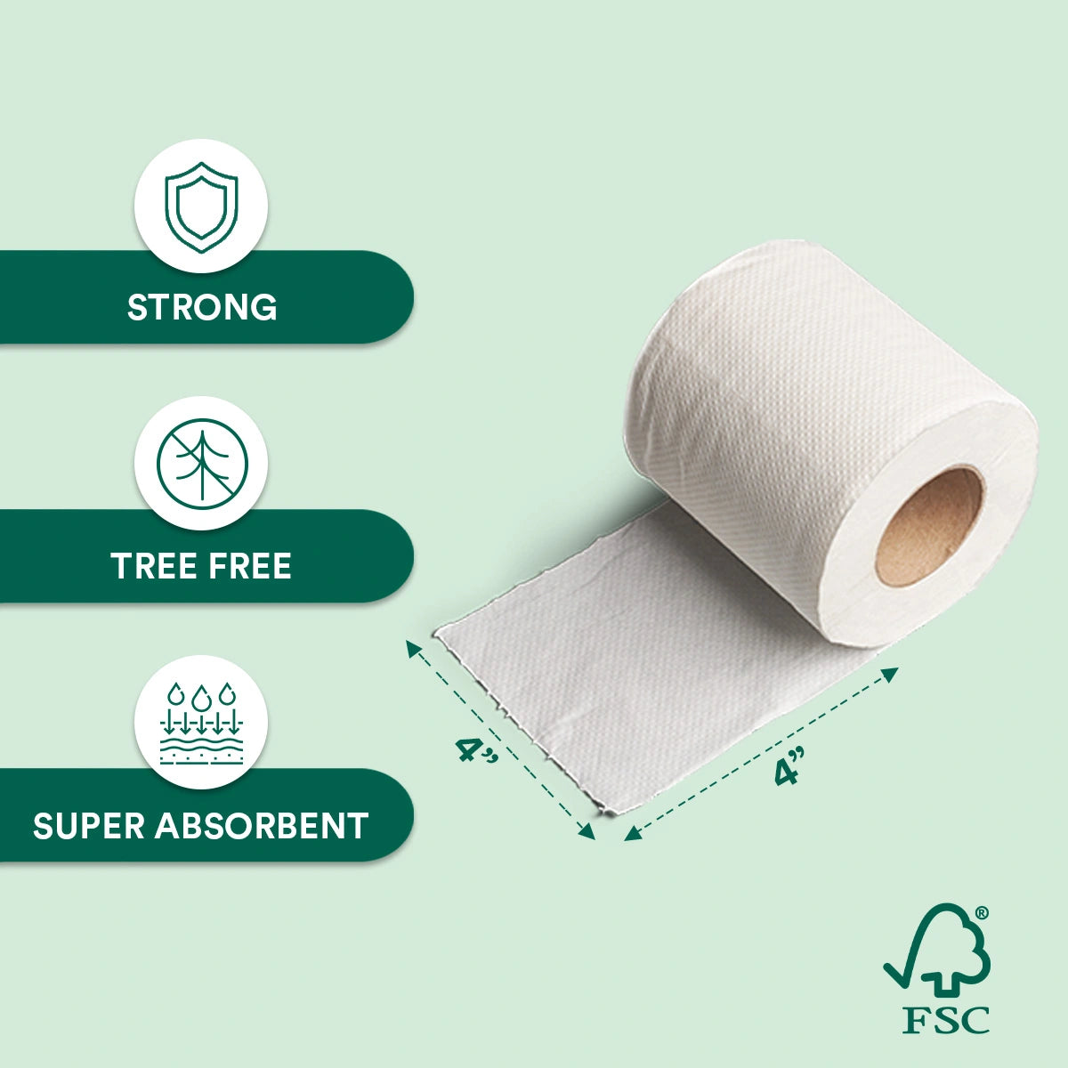 Ecofriendly Bamboo Toilet Paper Strong and skin friendly