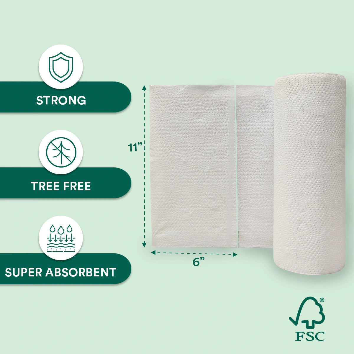 Strong and Tree Free Eco-friendly Kitchen Paper Towel 