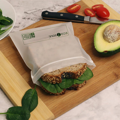 Compostable Sandwich Resealable Bags - 7.25" X 6"