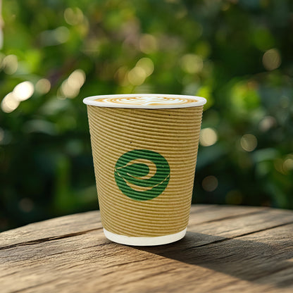 8oz Compostable Ripple Cups without lids