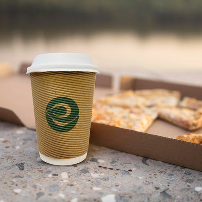 16oz Compostable Ripple Cups with Lids