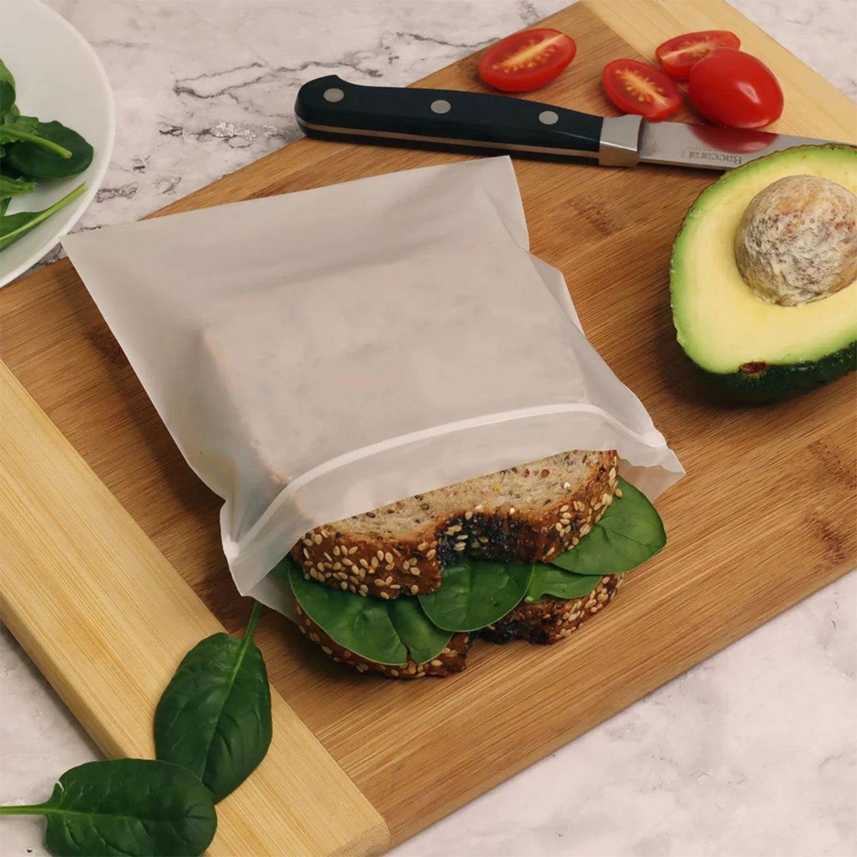 Compostable Sandwich Resealable Bags - 7.25" X 6"