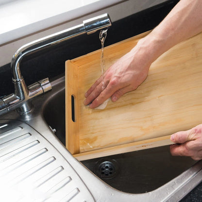 Bamboo Serving Tray with Handle -12 x 16