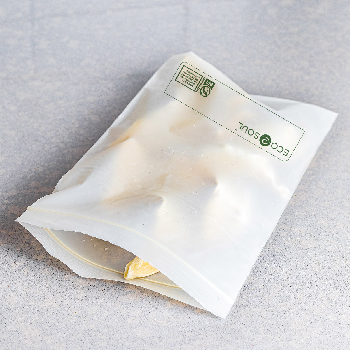 Compostable Quart Resealable Bags - 10" x 6"