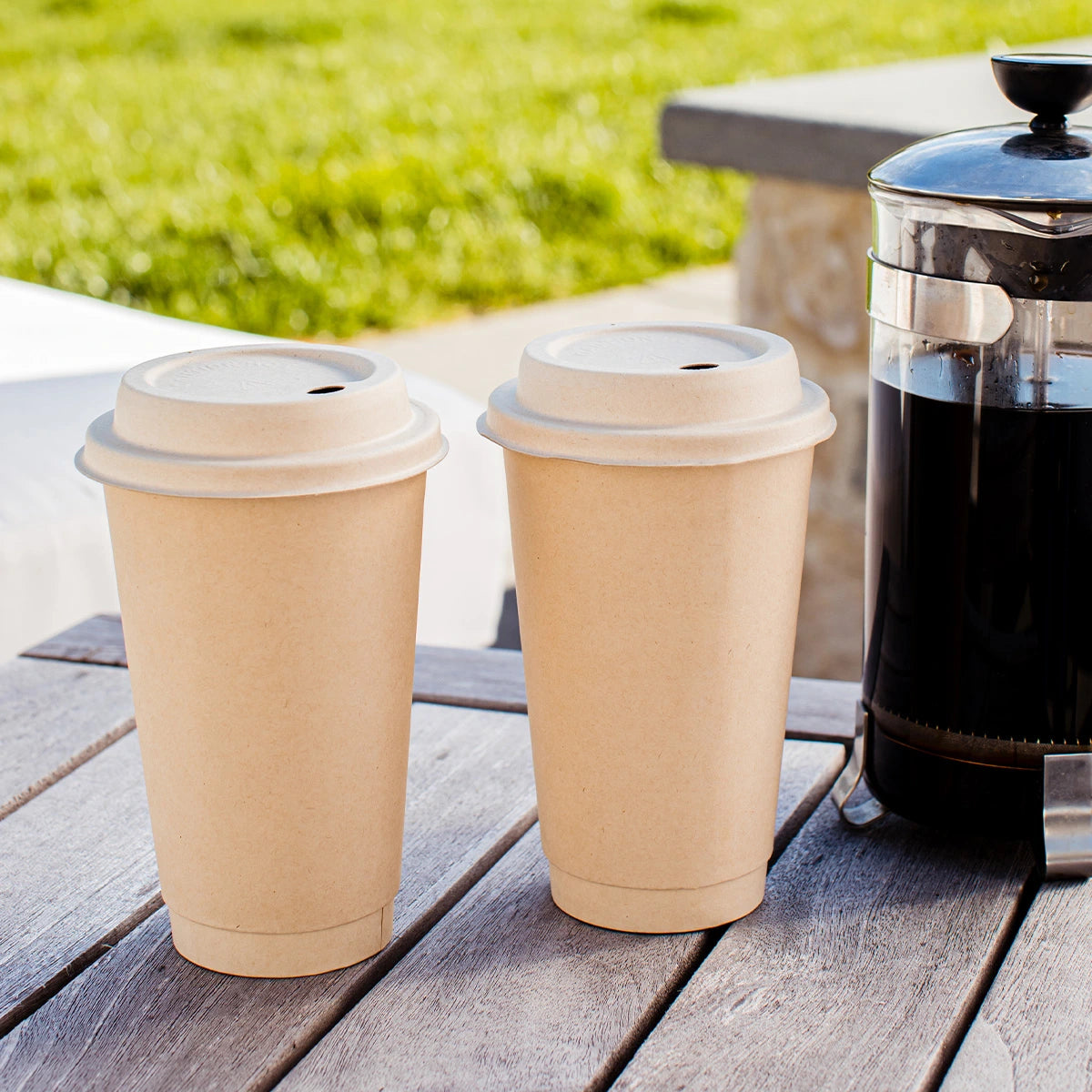 Compostable Certified and PFAS free Hot Coffee Cups