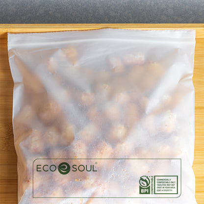 Compostable Gallon Resealable Bags - 11.5 X 10.6