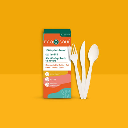 Eco Soul Eco-Friendly Compostable Cutlery Set 