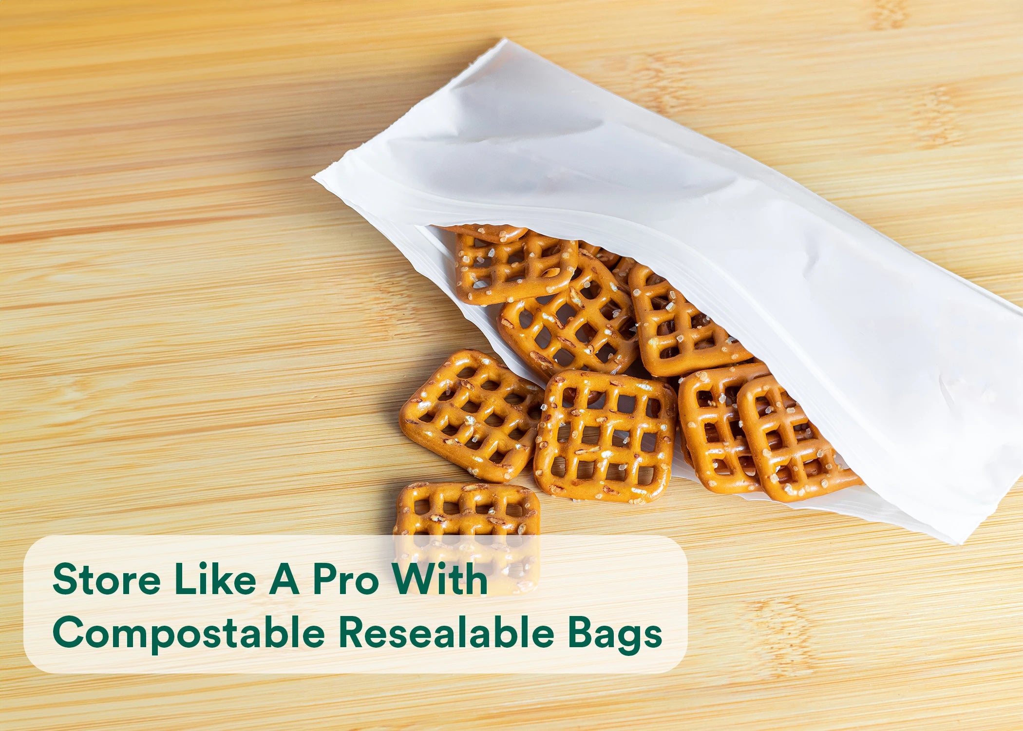 Compostable resealable bags to store your leftover