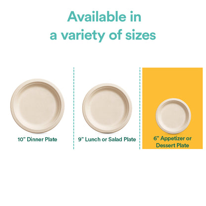 6 Inch Round Compostable Plates