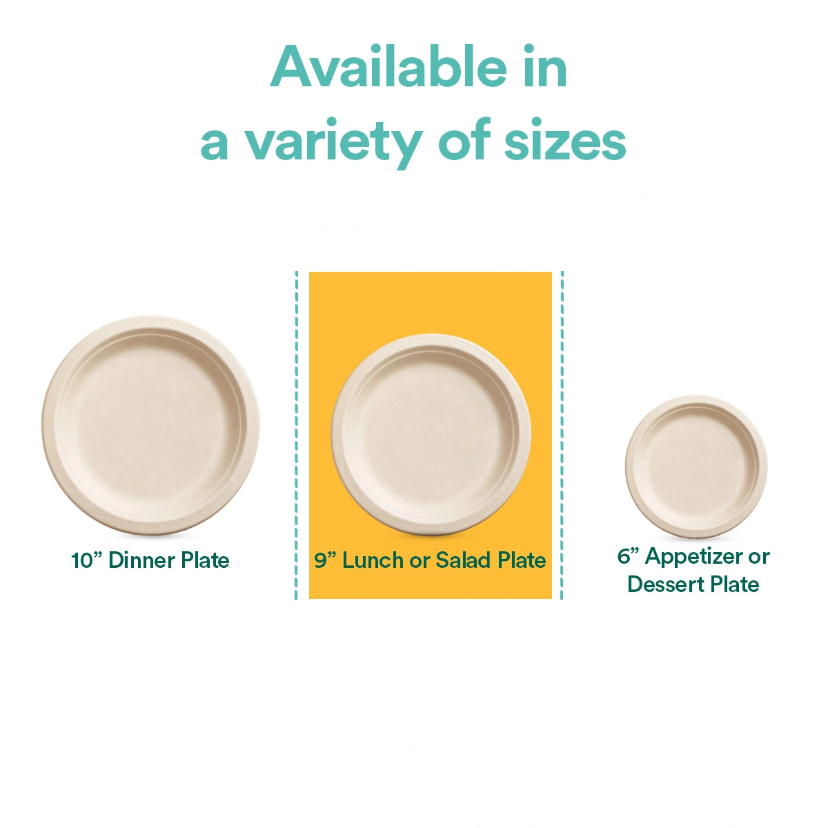 9 Inch Round Compostable Plates