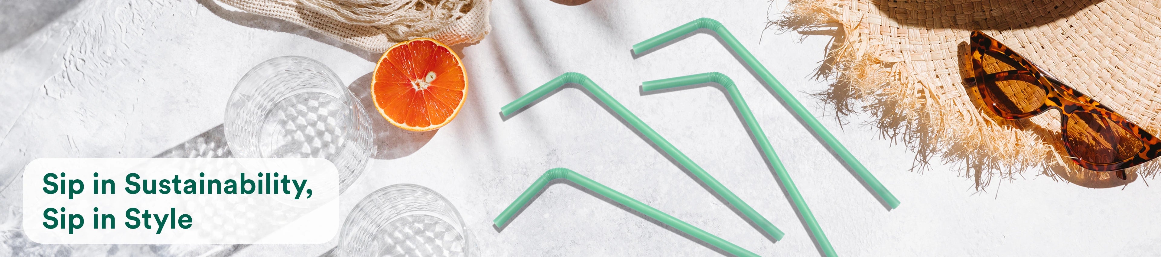 100% natural compostable PLA bendable straws for eco-friendly use