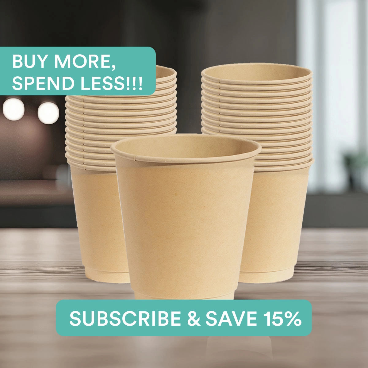 Disposable coffee cups subscribe and save 15%