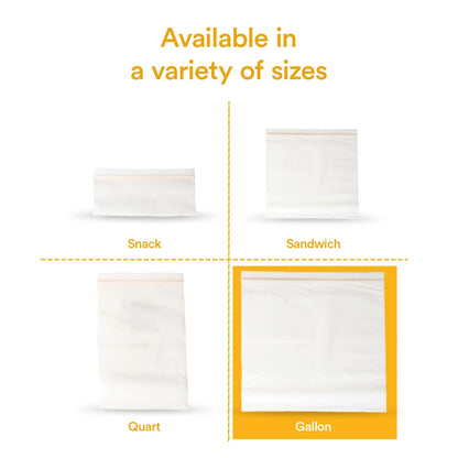 Compostable Gallon Resealable Bags - 11.5 X 10.6