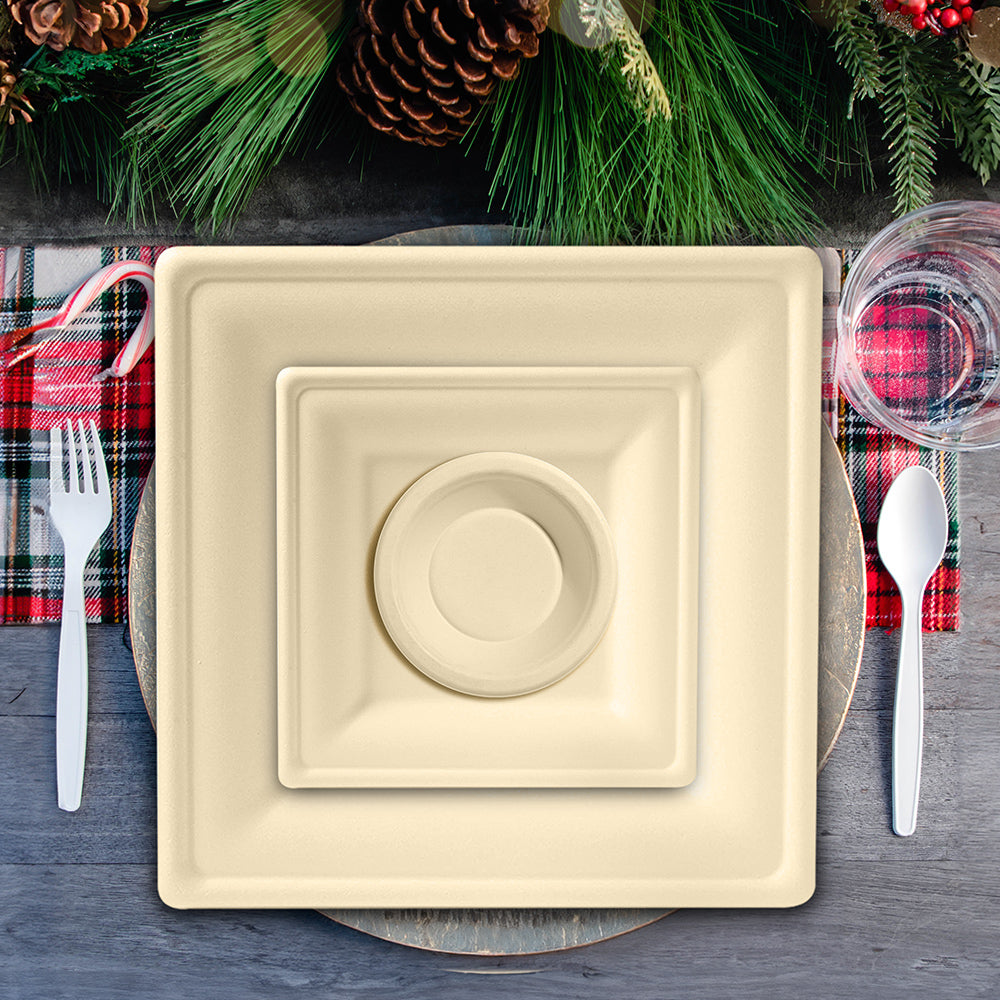 Square Compostable Dinnerware Set